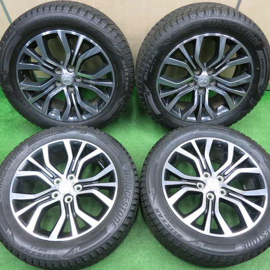 [送料無料] バリ溝！21年！キレイ！9.5分★三菱 アウトランダー 純正 225/55R18 スタッドレス ブリヂストン ブリザック DM-V3 18インチ PCD114.3/5H★4110907NJス