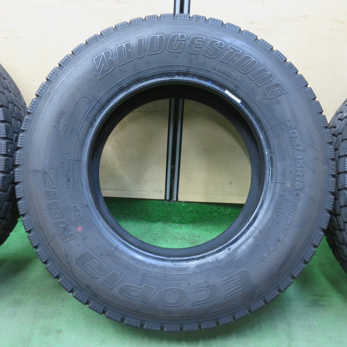 バリ溝！25年！9分！6本★トラック タイヤ 205/85R16 117/115N ブリヂストン エコピア M812 ミックス オールシーズン 16インチ★5101005イスタ