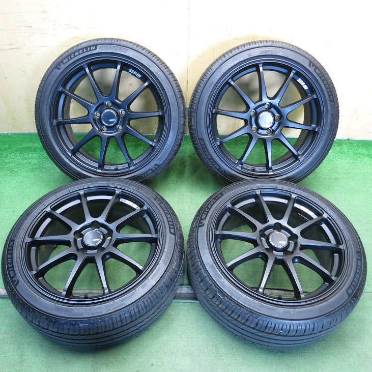 バリ溝！26年！キレイ！9.5分◎SSR GTV02 TANABE 215/45R18 ミシュラン プライマシー5 タナベ 18インチ PCD114.3/5H◎6070805Hノ