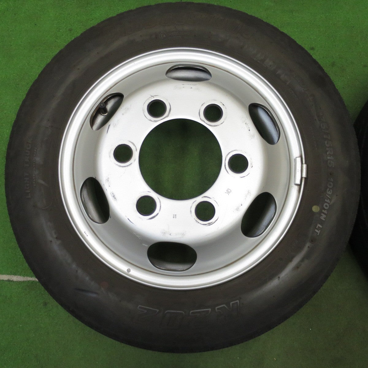 バリ溝！22年！8.5分！6本★トラック 175/75R15 103/101N ブリヂストン R202 スチール ホイール 15インチ PCD184.15/6H★6041501ナノ