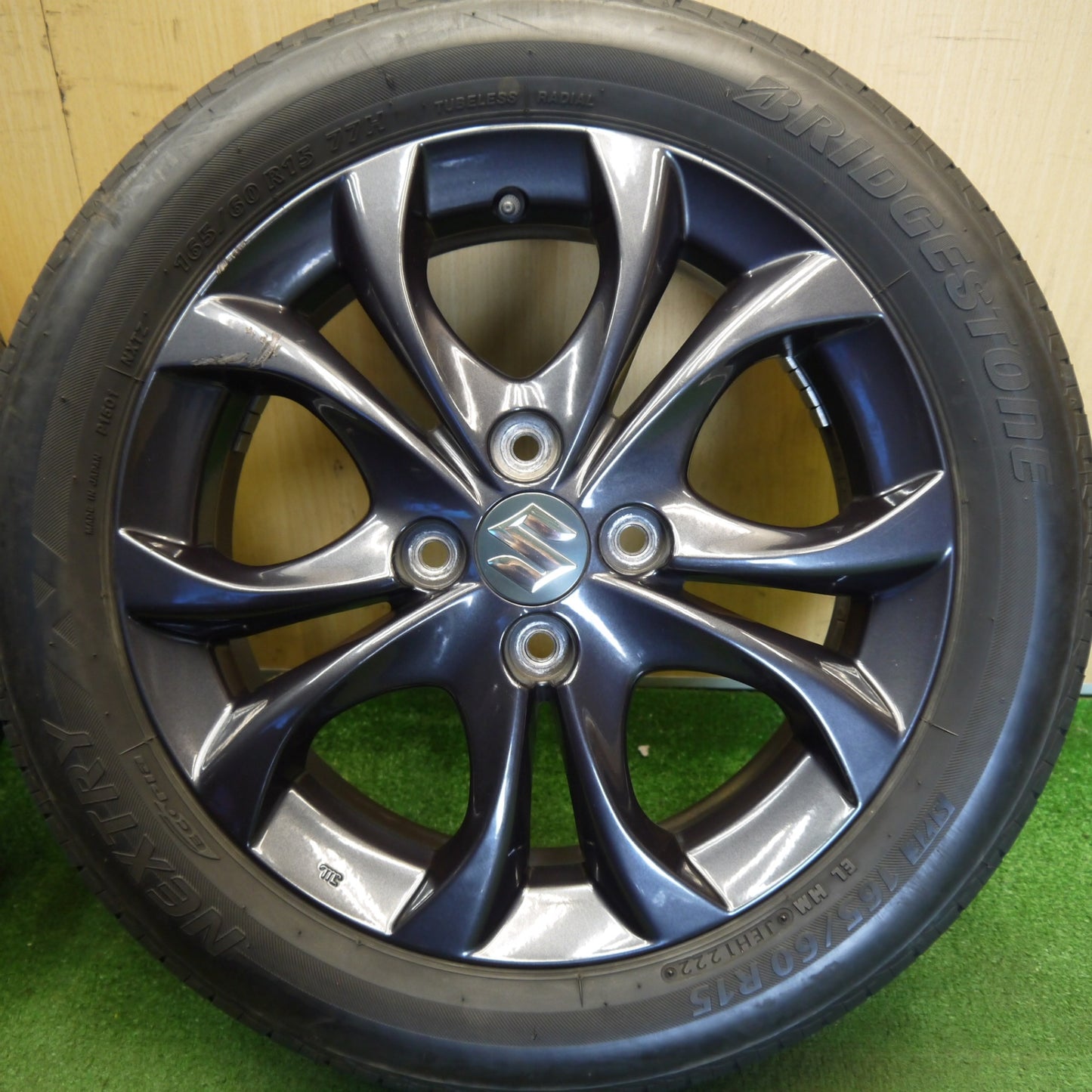 キレイ！22年★スズキ MA15S ソリオ 純正 165/60R15 ブリヂストン ネクストリー エコピア ヨコハマ ブルーアース AE01 15インチ PCD100/4H★6051107Hノ