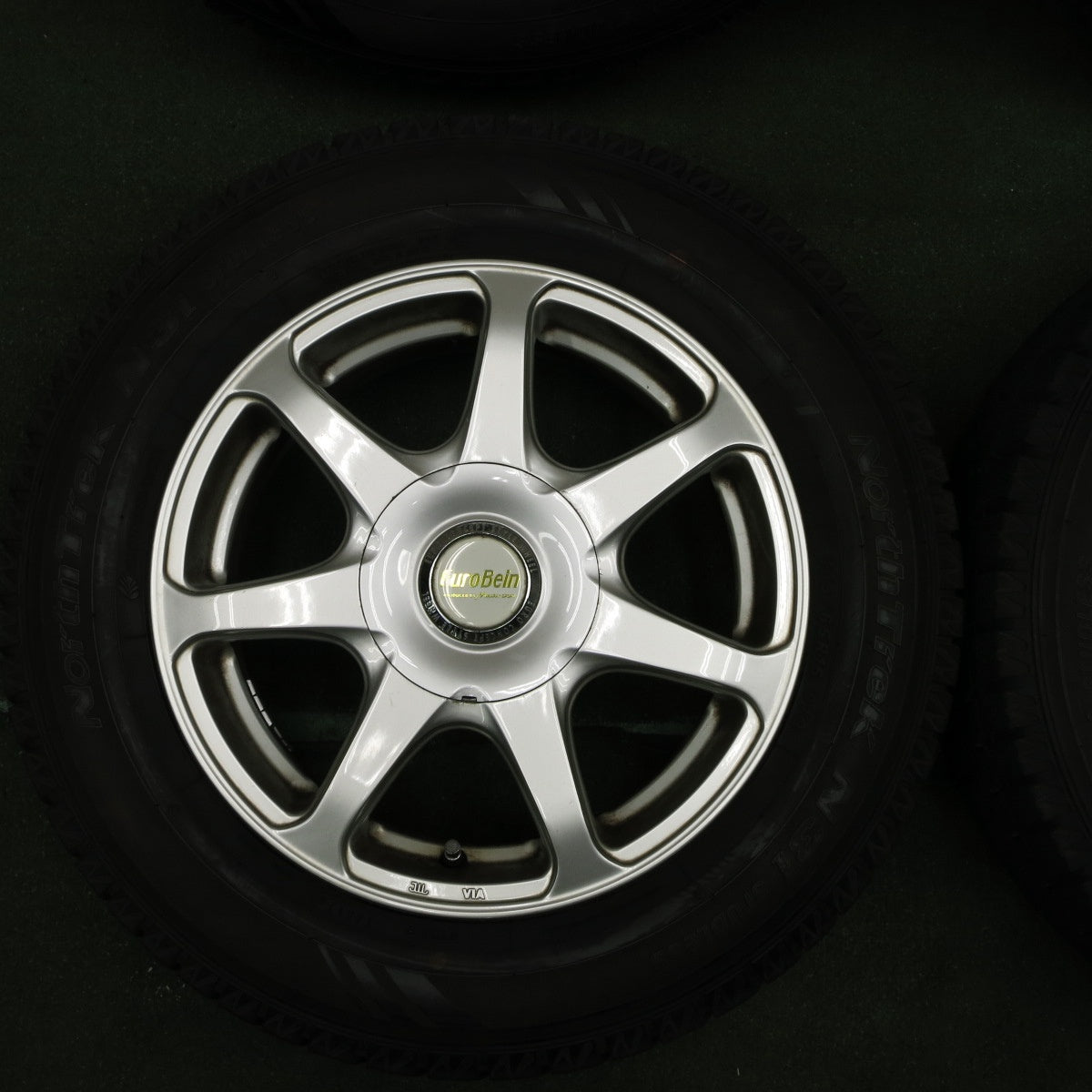 *送料無料* バリ溝！ほぼ10分★スタッドレス 195/65R15 オートバックス ノーストレック N3i EuroBein マナレイ PCD100 114.3/5H マルチ★4040606TNス
