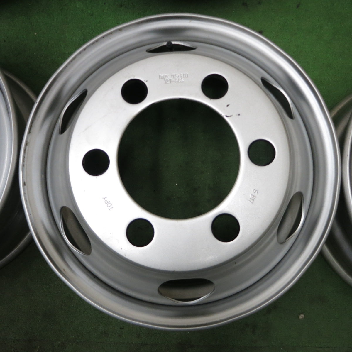キレイ！6本★トラック TOPY スチール ホイール DM3N 17.5×6.00 127-9CS 17.5インチ トピー PCD222.25/6H★5101101ナホ