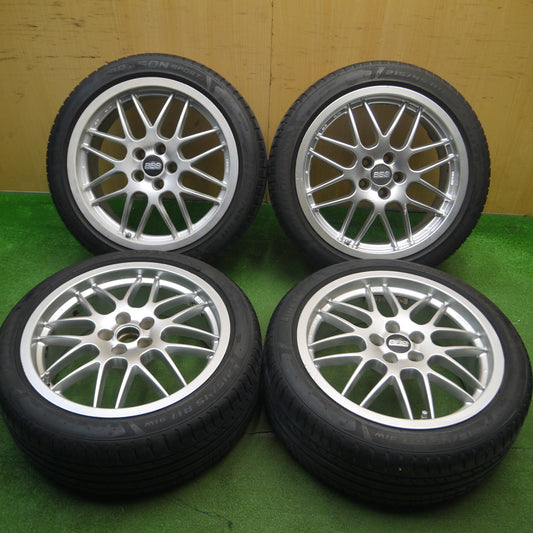 [送料無料] バリ溝！8.5分★ワーゲン 等 BBS RX228 215/45R17 ピレリ ドラゴンスポーツ TM 17インチ PCD100/5H★5030311Hノ