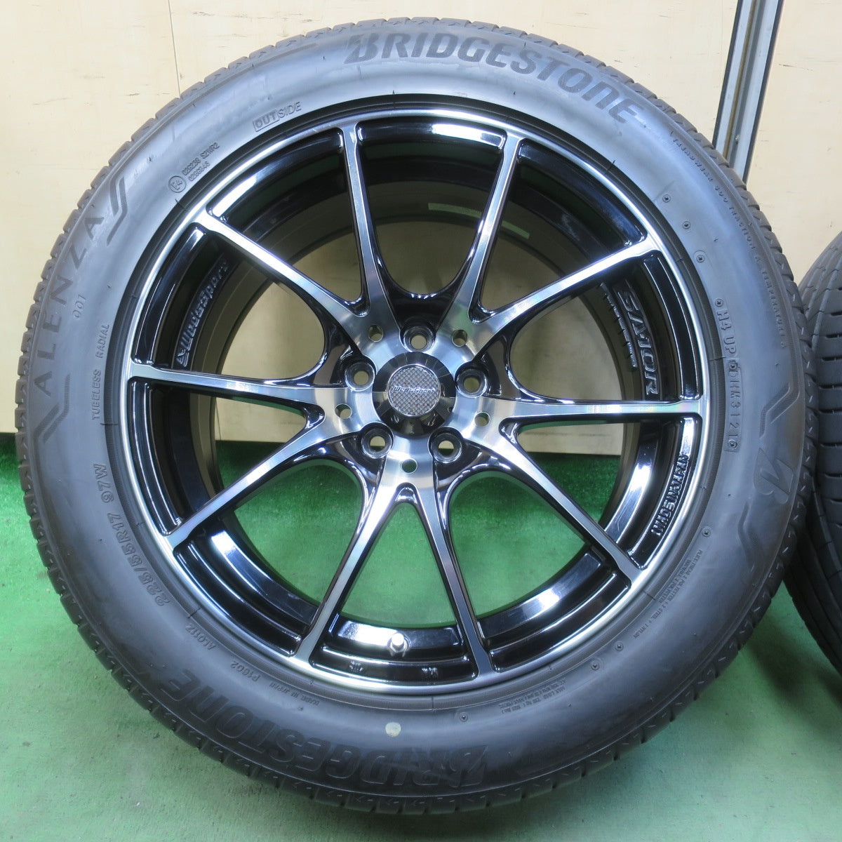 バリ溝！キレイ！9.5分★XV 等 WedsSport SA-10R 225/55R17 ブリヂストン アレンザ 001 ウェッズスポーツ 17インチ PCD100/5H★6051001イノ