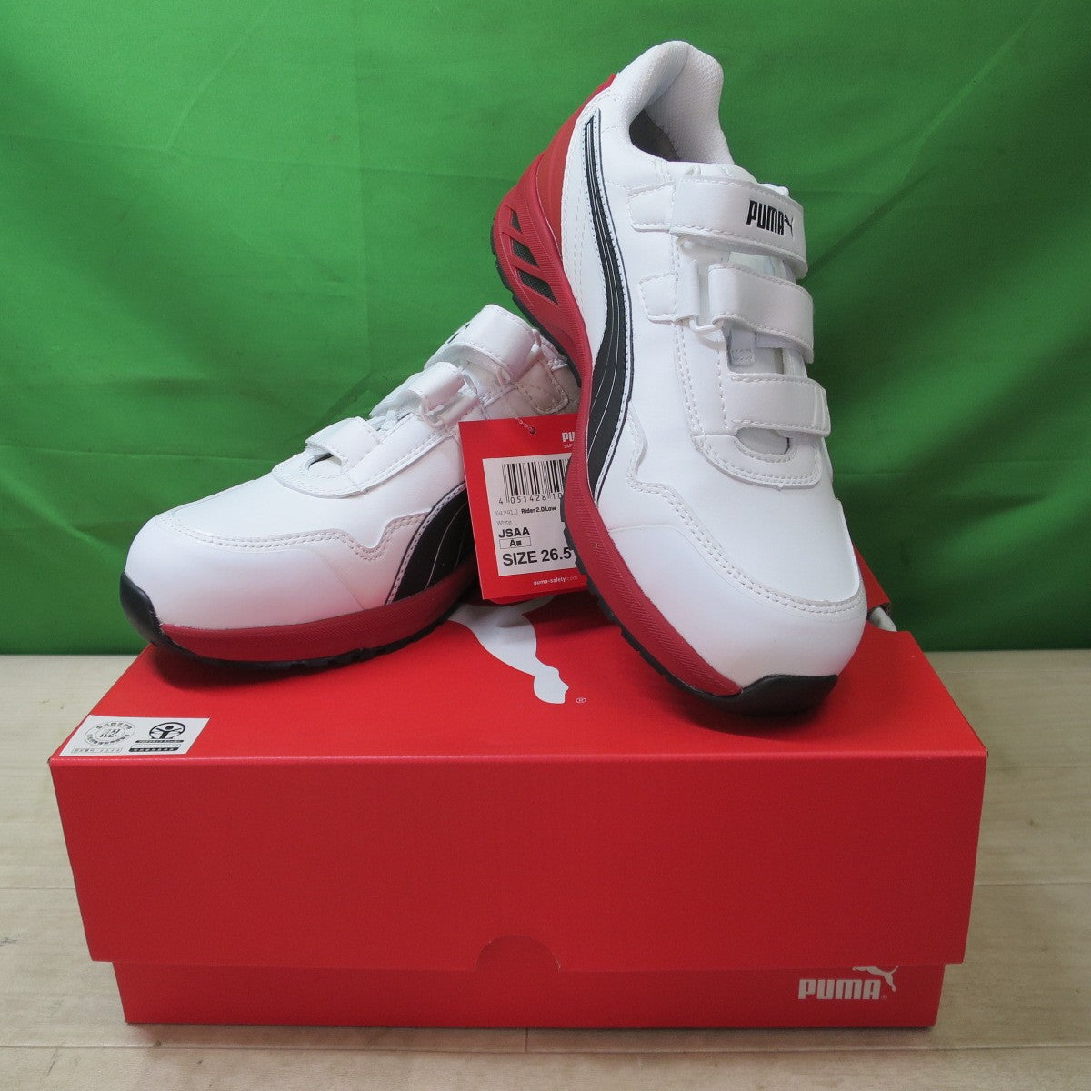 [送料無料] 未使用☆PUMA SAFETY プーマ セーフティー 衝撃吸収 安全靴 26.5cm Rider 2.0 Low 64.241.0 作業靴 プロ スニーカー ライダー2.0 ロー☆