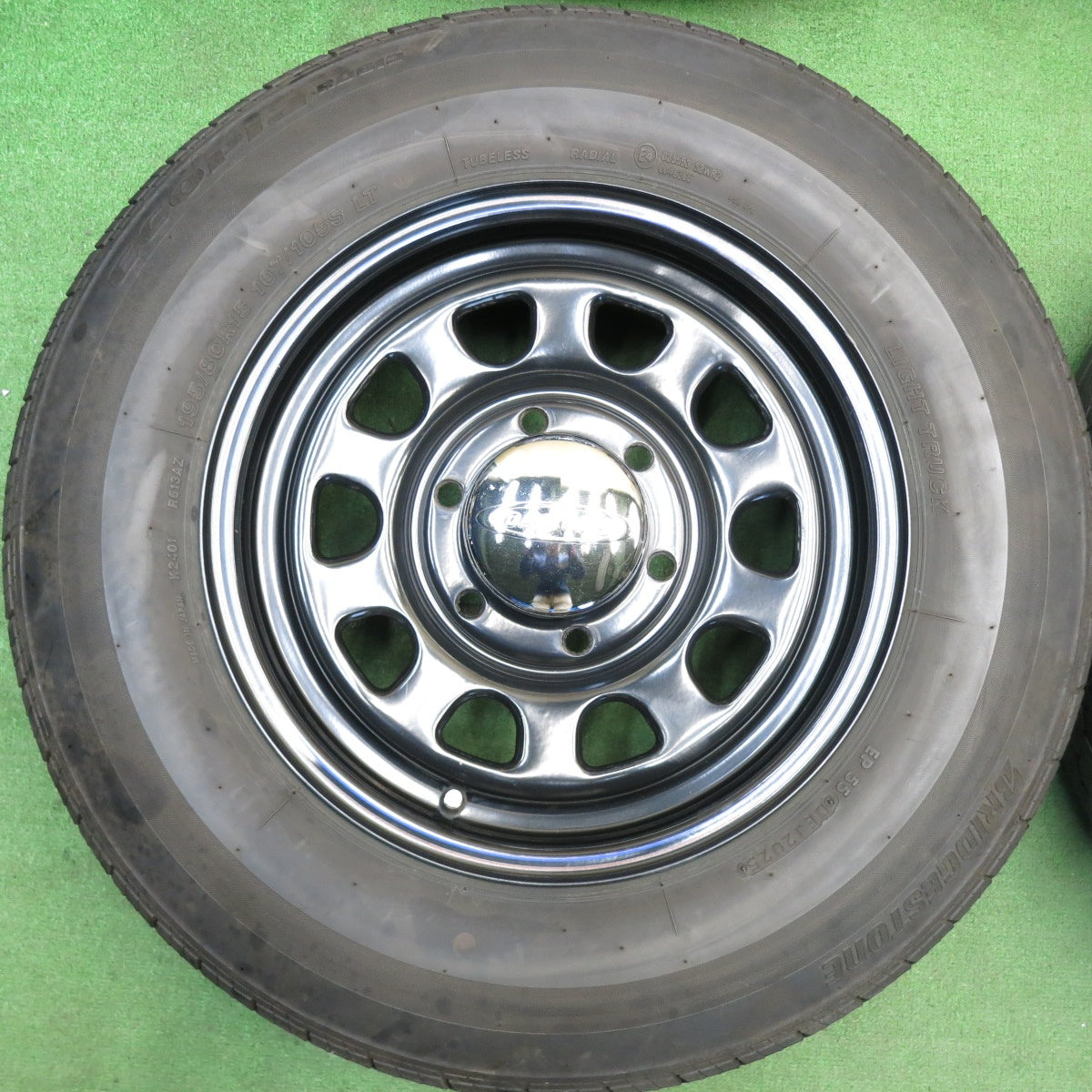 バリ溝！25年！キレイ！9.5分★DAYTONA 195/80R15 107/105S ブリヂストン エコピア RD613 デイトナ 15インチ PCD139.7/6H★6050303HAノ