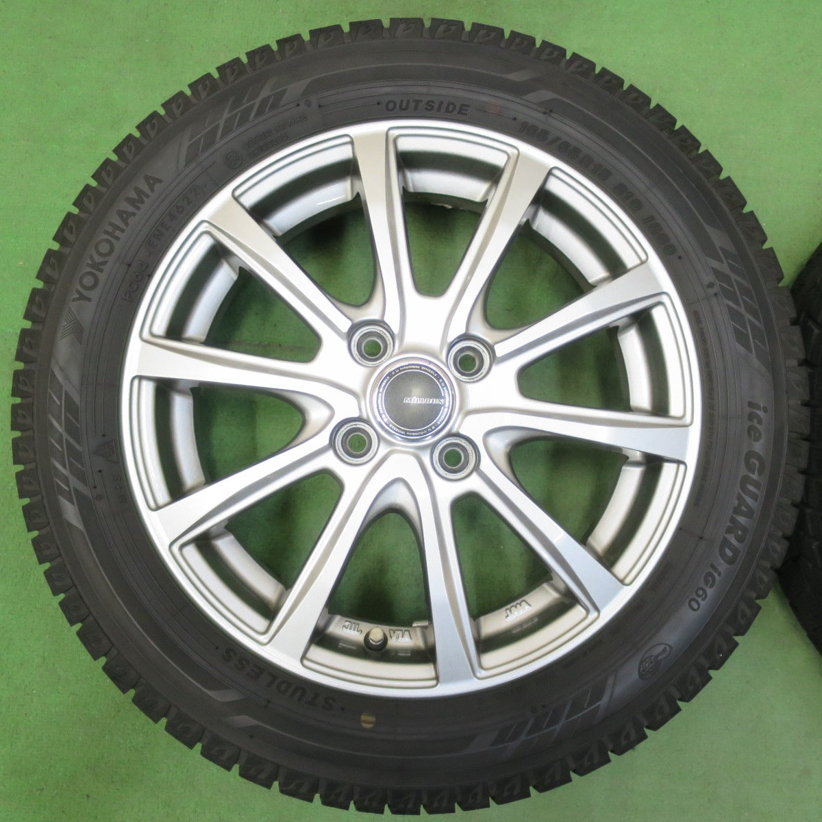 [送料無料] バリ溝！22年！キレイ！9分★スタッドレス 165/65R15 ヨコハマ アイスガード iG60 MiLLOUS ミルアス 15インチ ソリオ ハスラー 等 PCD100/4H★5032206イス