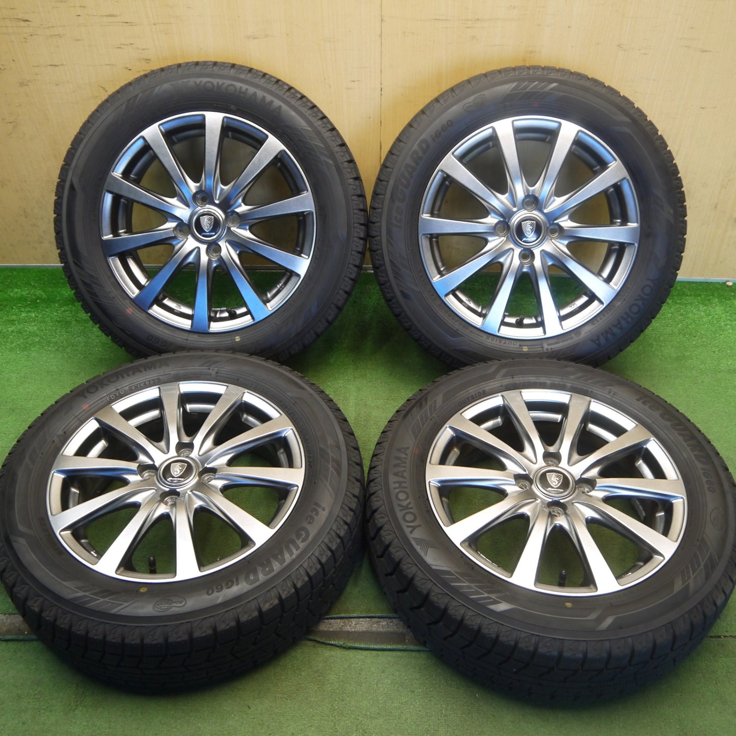 バリ溝！23年！キレイ！ほぼ10分◎スタッドレス 175/65R15 ヨコハマ アイスガード iG60 MANARAY SPORT マナレイ スポーツ 15インチ PCD100/4H◎6073106Hス