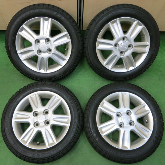 *送料無料* 超バリ溝！22年！ほぼ10分★ダイハツ 純正 ムーヴ タント ミラ 等 155/65R14 スタッドレス トーヨー オブザーブ ガリット GIZ 14インチ PCD100/4H★4052006イス
