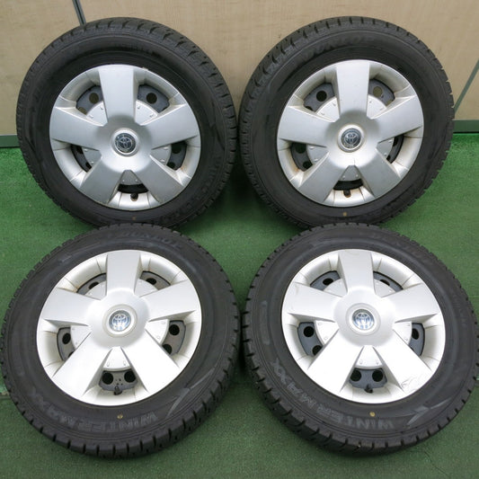*送料無料* バリ溝!22年!9.5分★トヨタ イスト 純正 スチール 185/65R15 スタッドレス ダンロップ ウインターマックス WM02 15インチ PCD100/4H★4052502HAス