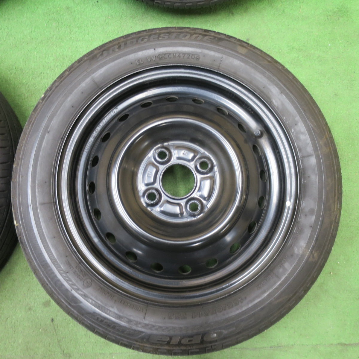キレイ★155/65R14 ブリヂストン エコピア EP150 スチール ホイール 14インチ PCD100/4H★6020301ナノ