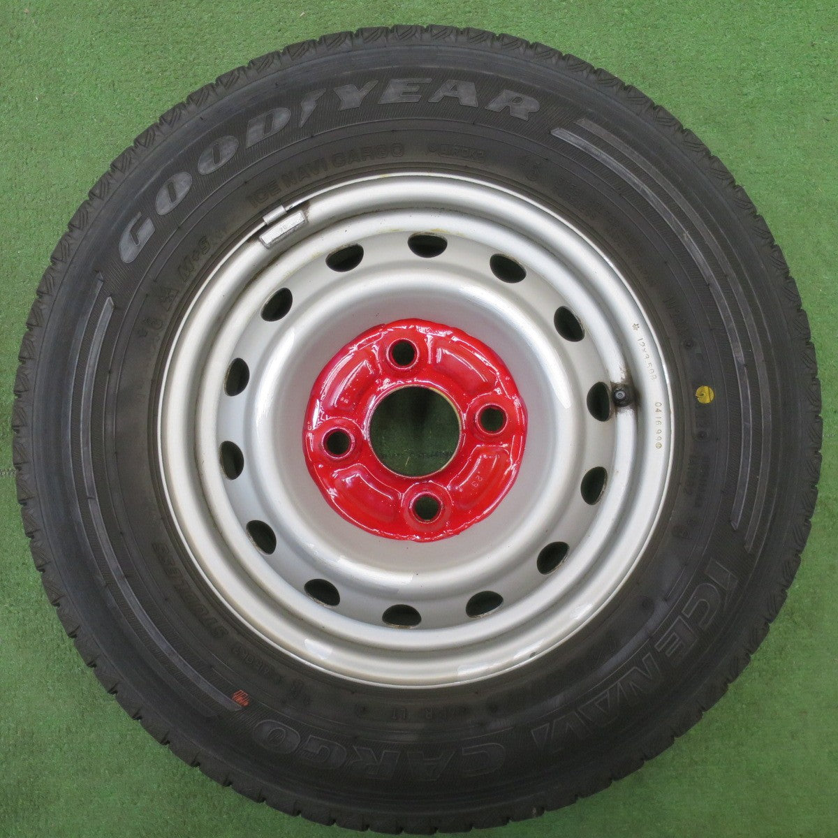 バリ溝！22年！キレイ！9.5分以上★スタッドレス 145R12 6PR グッドイヤー アイスナビ CARGO スチール ホイール カーゴ 12インチ PCD100/4H★6032204NJス