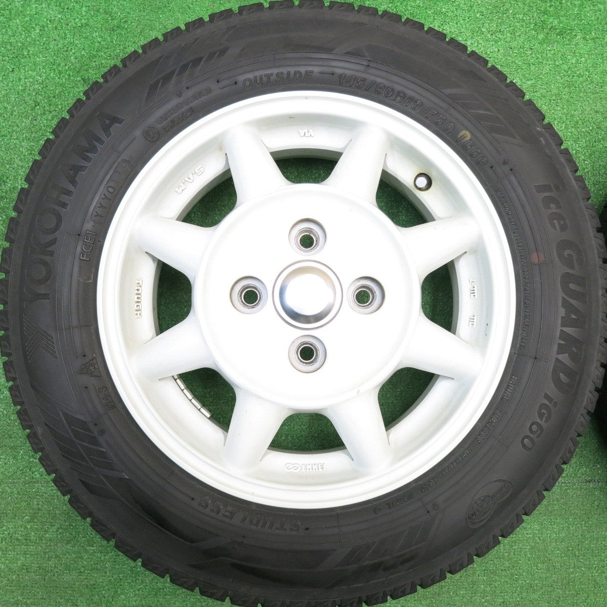 4本価格★スタッドレス 145/80R13 ヨコハマ アイスガード iG60 ENKEI S.A.M TOUGH エンケイ サム タフ 13インチ PCD100/4H★5111302HAス