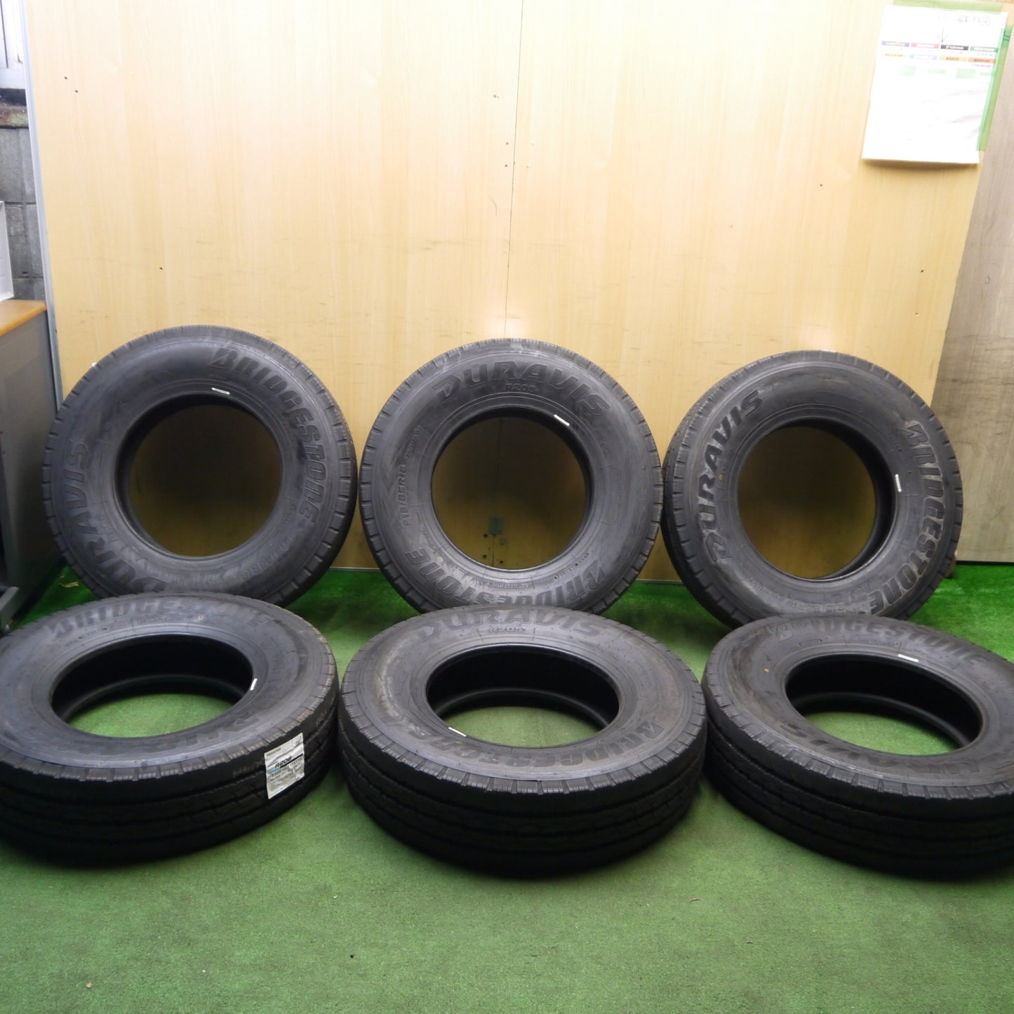 未使用！6本★トラック バン タイヤ 215/85R16 120/118L ブリヂストン デュラビス R205 DURAVIS 16インチ★6012705Hノタ