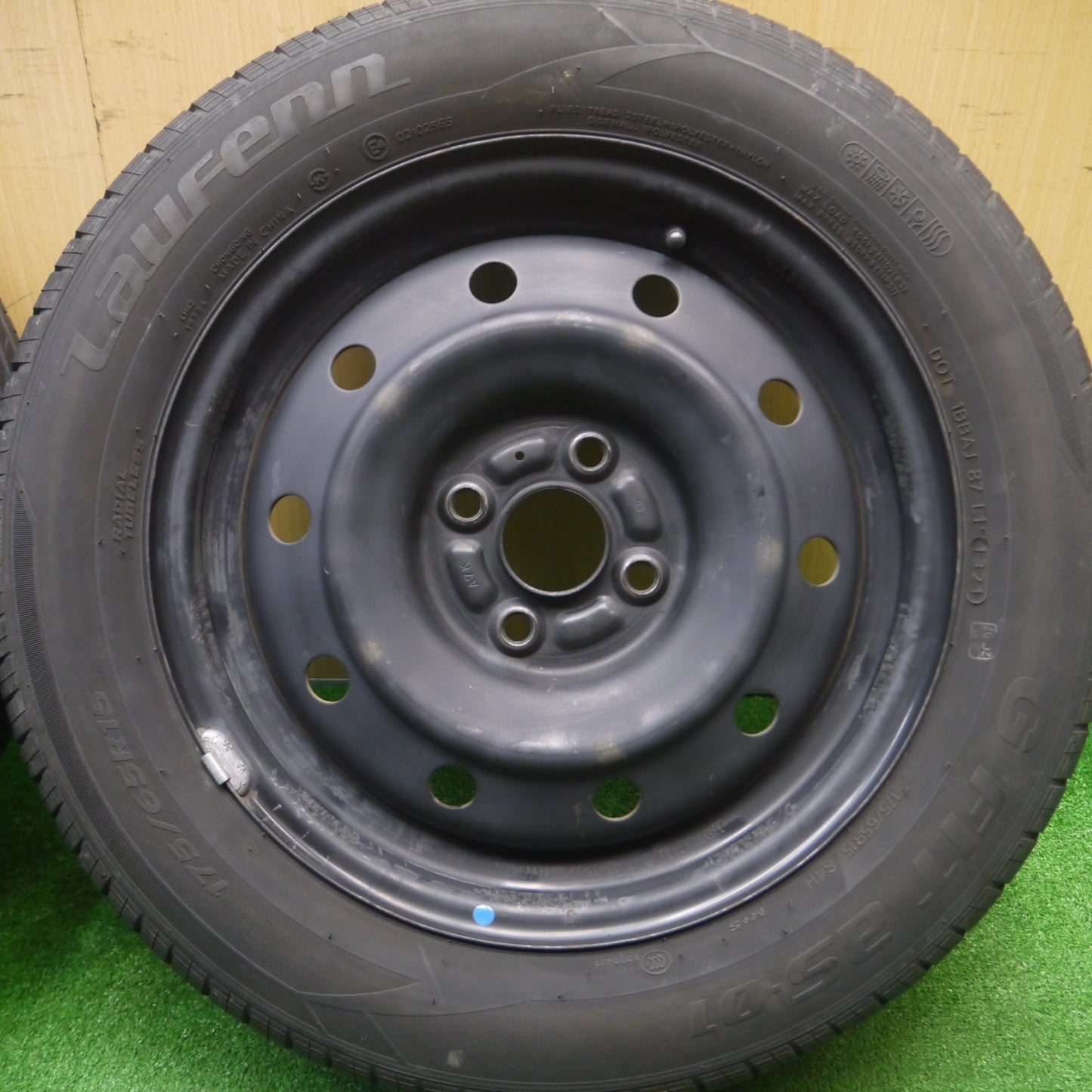 [送料無料] バリ溝！21年！8.5分★175/65R15 ラウフェン G FIT as-01 スチール ホイール 15インチ PCD100/4H★4103001Hノ