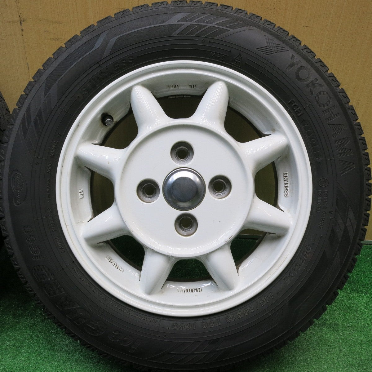 4本価格★スタッドレス 145/80R13 ヨコハマ アイスガード iG60 ENKEI S.A.M TOUGH エンケイ サム タフ 13インチ PCD100/4H★5111302HAス