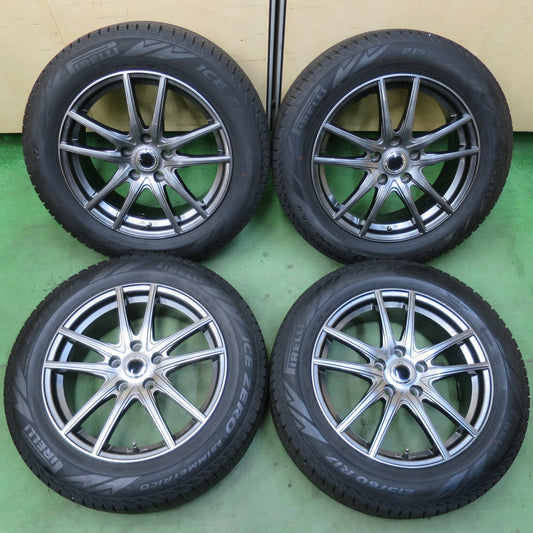 バリ溝！22年！キレイ！9分★スタッドレス 215/60R17 ピレリ アイスゼロ アシンメトリコ 社外 アルミ 17インチ PCD114.3/5H★6012712イス