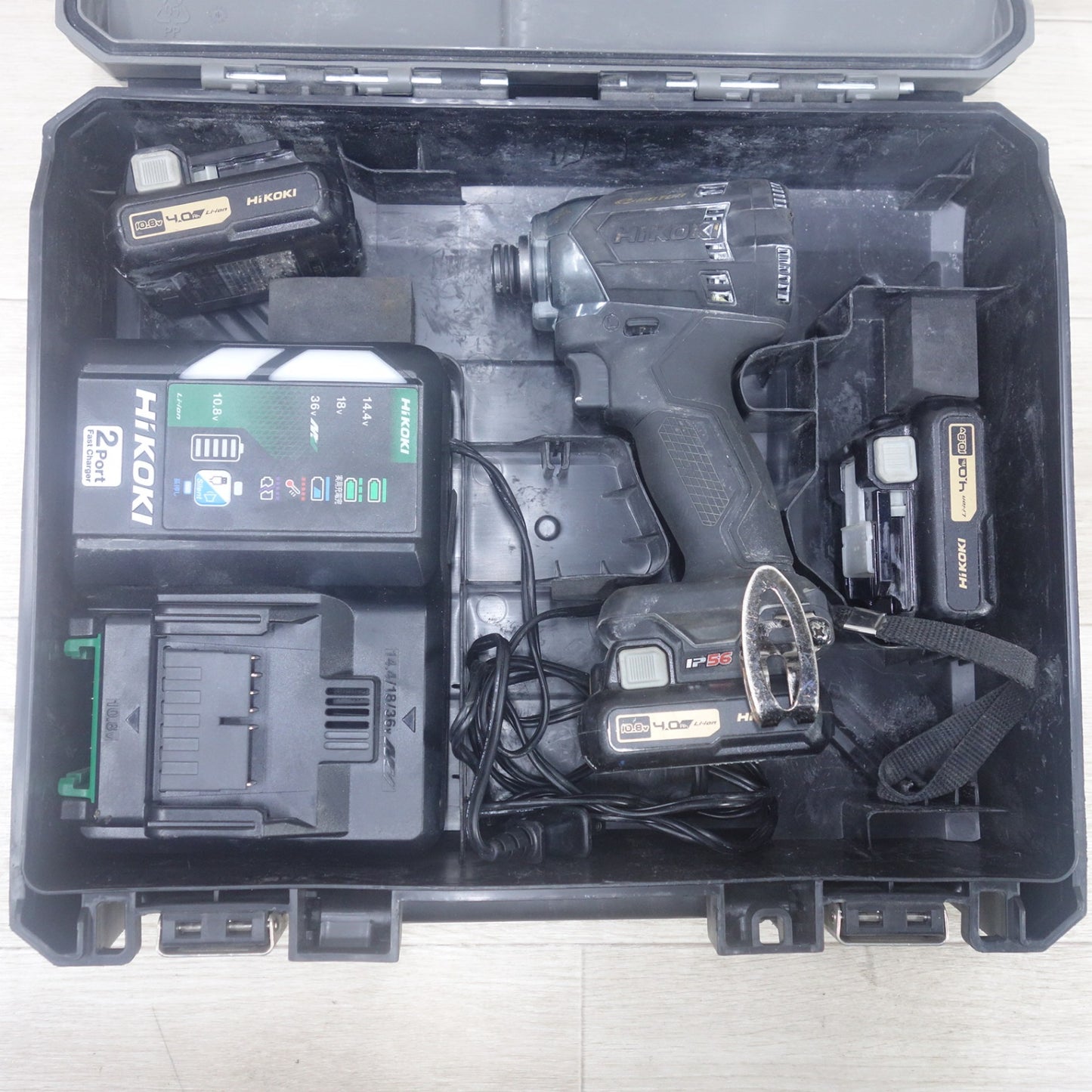 [送料無料] バッテリー3個◆HiKOKI ハイコーキ コードレス インパクトドライバ WH12DCA 電動 工具 DC10.8V 充電器◆