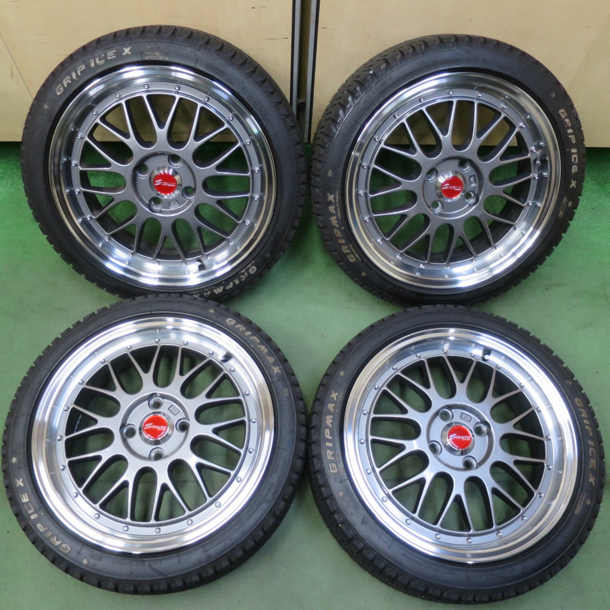 バリ溝！25年！キレイ！9.5分以上◎STEALTH RACING 165/50R16 スタッドレス グリップマックス GRIP ICE X ステルス レーシング 16インチ PCD100/4H◎6070801イス