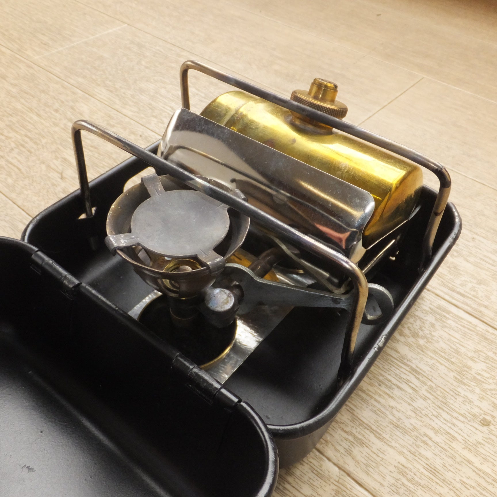 美品Optimus 8R シングルバーナーコンロ説明書、スパナ、箱付 Optimus 8R Burner Sweden （ ミニポンプ、他パーツ付）/オプティマス