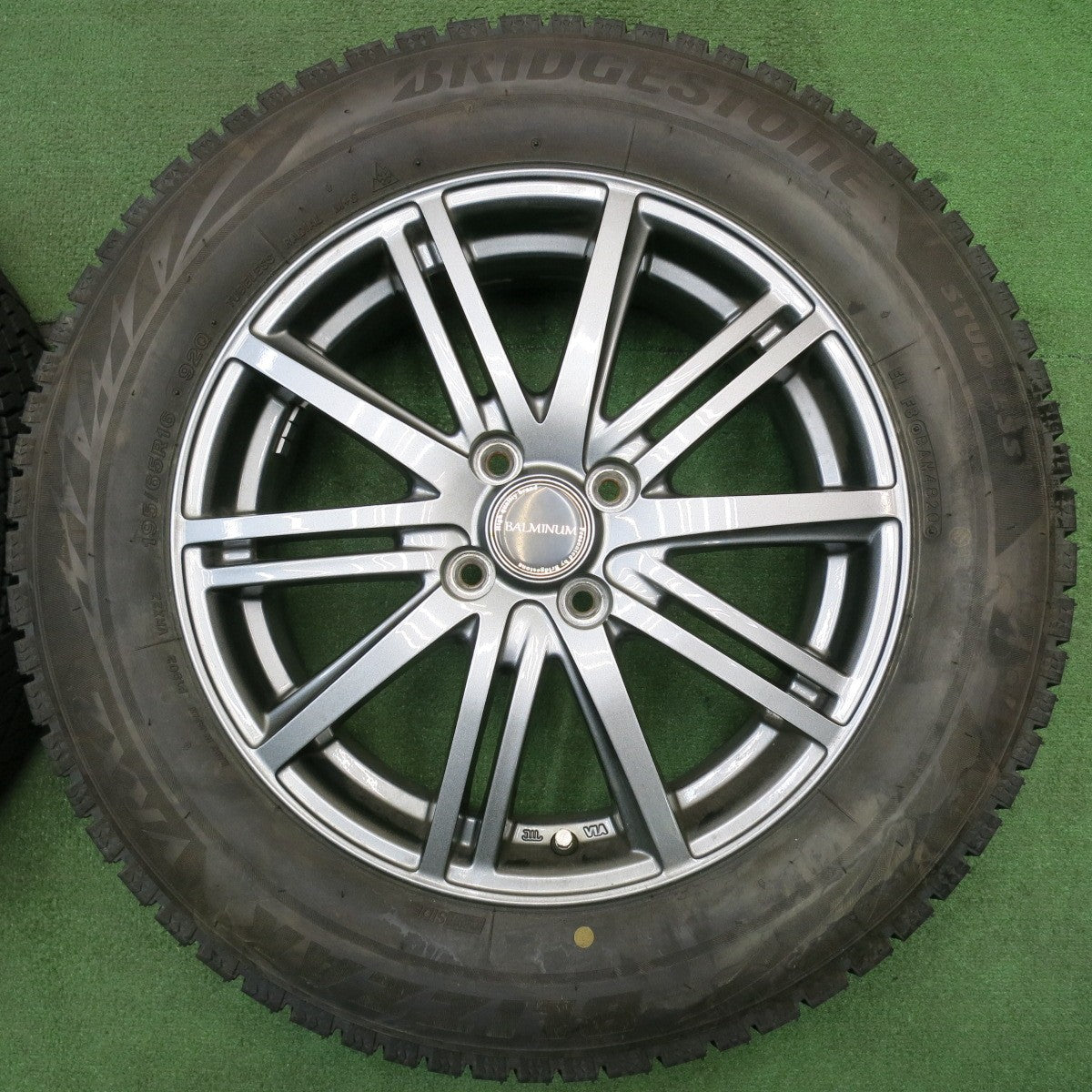 バリ溝！キレイ！9分★スタッドレス 195/65R16 ブリヂストン ブリザック VRX2 BALMINUM バルミナ 16インチ PCD100/4H★5050706NJス