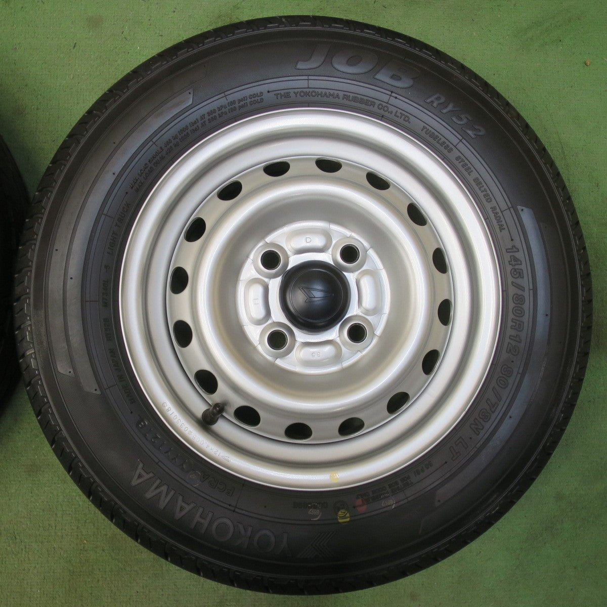 新車外し★ダイハツ ハイゼット 等 純正 スチール 145/80R12 80/78N ヨコハマ JOB RY52 12インチ PCD100/4H★6031603イノ