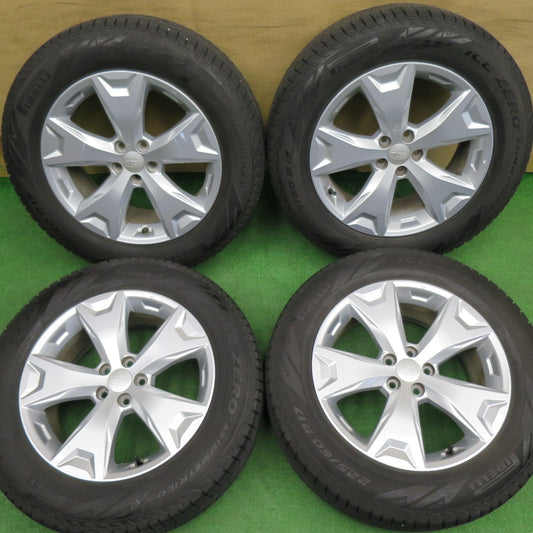 バリ溝！23年！9.5分★スバル SJ フォレスター 純正 225/60R17 スタッドレス ピレリ アイスゼロ アシンメトリコ 17インチ PCD100/5H★6021901NKス