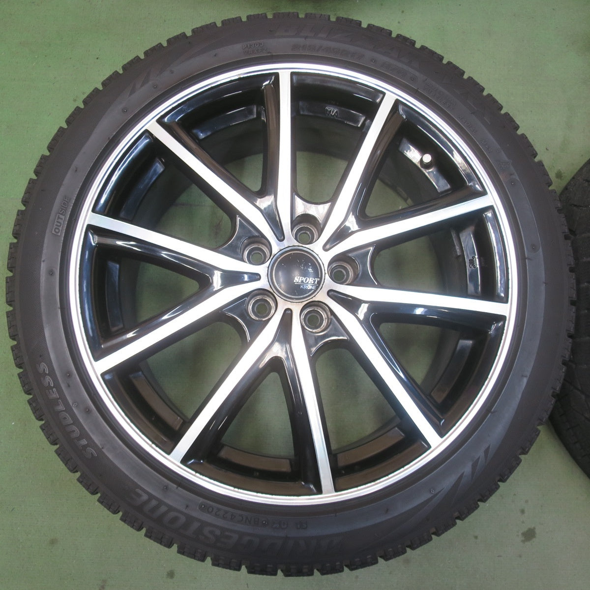 4本価格◎86 BRZ 等 215/45R17 スタッドレス ブリヂストン ブリザック VRX SPORT KRONE スポルト クローネ 17インチ PCD100/5H◎6090705IMス