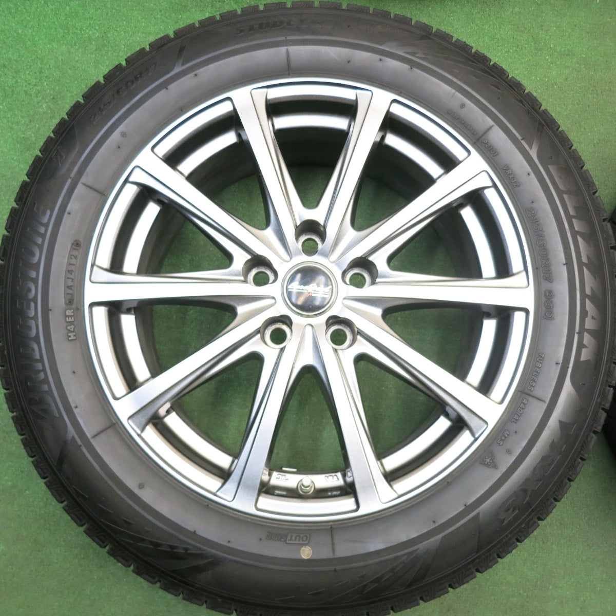 バリ溝！9.5分★スタッドレス 215/60R17 ブリヂストン ブリザック VRX3 EuroSpeed MANARAY SPORT ユーロスピード 17インチ PCD114.3/5H★6031406HAス