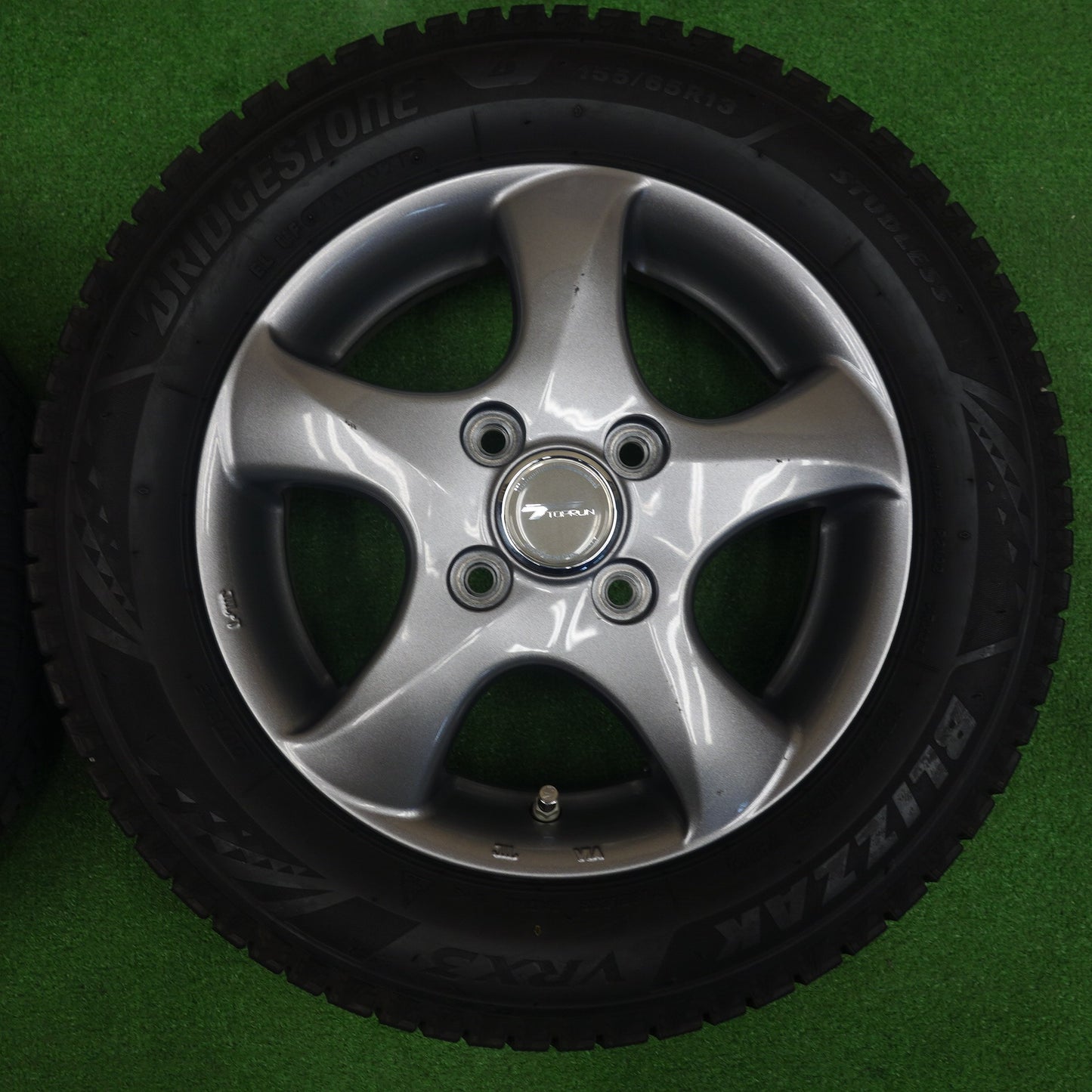 バリ溝！8.5分★スタッドレス 155/65R13 ブリヂストン ブリザック VRX3 TOPRUN トップラン 13インチ PCD100/4H★6032002KTス