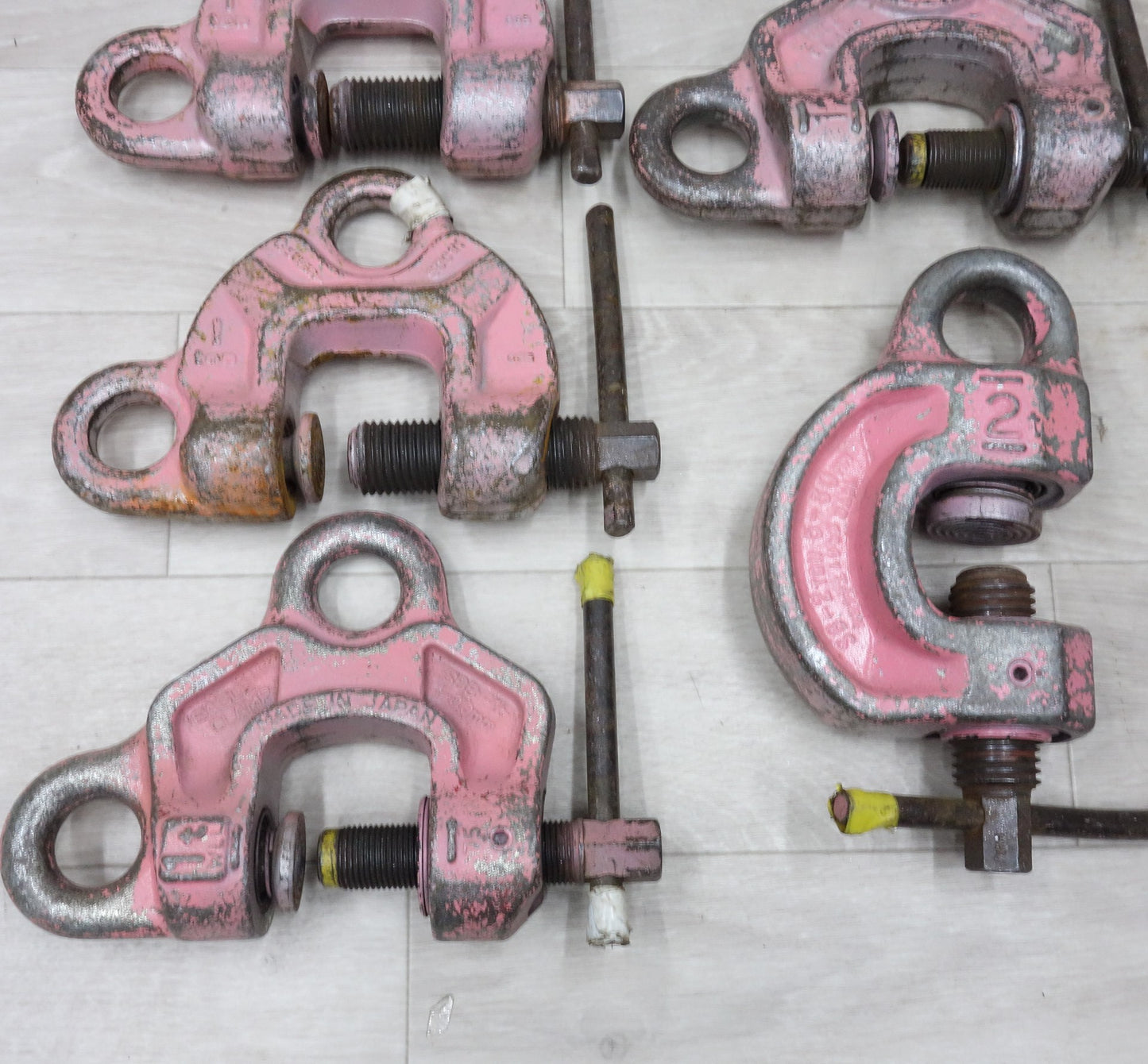 [送料無料] 13個まとめ売り◆SBB イーグル クランプ ねじ式 全方向 EAGLE CLAMP 1t 1-40mm 2t 5-30mm 吊り具◆