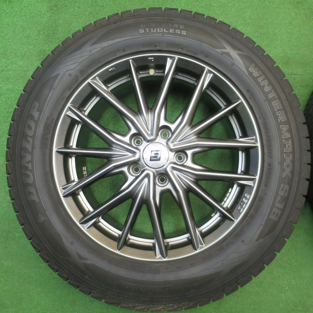 バリ溝！キレイ！9.5分以上★スタッドレス 225/65R17 ダンロップ ウインターマックス SJ8 SEIN DW1432 SD03 AME ザイン 17インチ PCD114.3/5H★5112503NJス