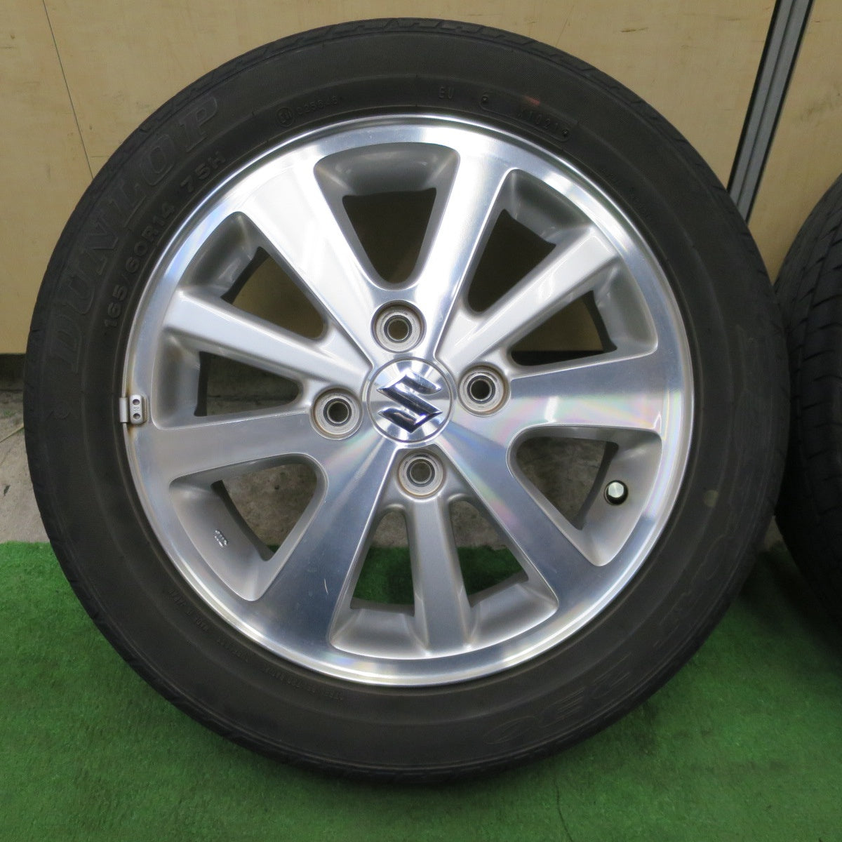 キレイ★スズキ DA17W エブリイ ワゴン 純正 165/60R14 ダンロップ SP SPORT 230 14インチ PCD100/4H★6052004NGノ
