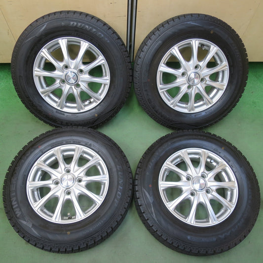 バリ溝！24年！キレイ！ほぼ10分★スタッドレス 155/80R13 ダンロップ ウインターマックス WM02 JOKER ジョーカー 13インチ PCD100/4H★6052910イス