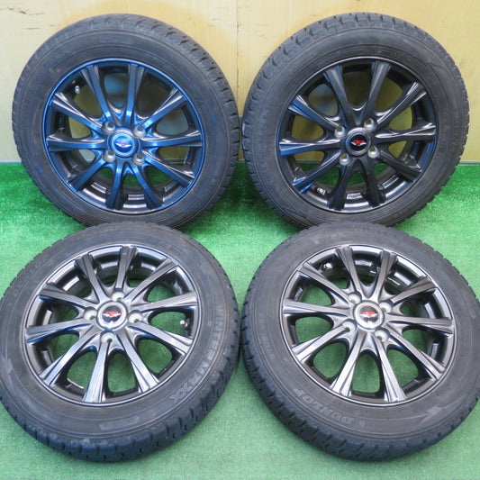 バリ溝！21年！8.5分★スタッドレス 155/65R14 ダンロップ ウインターマックス WM02 TEAD テッド 14インチ PCD100/4H★5120406NJス