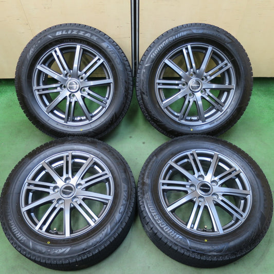 バリ溝！24年！キレイ！9.5分★スタッドレス 205/60R16 ブリヂストン ブリザック VRX3 BALMINUM BR10 バルミナ 16インチ PCD114.3/5H★5122601TTス