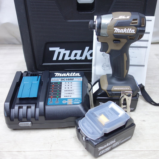 [送料無料] 未使用!バッテリー2個◆マキタ 充電式 インパクト ドライバ 18V TD173DGXAB 充電器 ケース付き オーセンティック ブラウン 電動 工具◆
