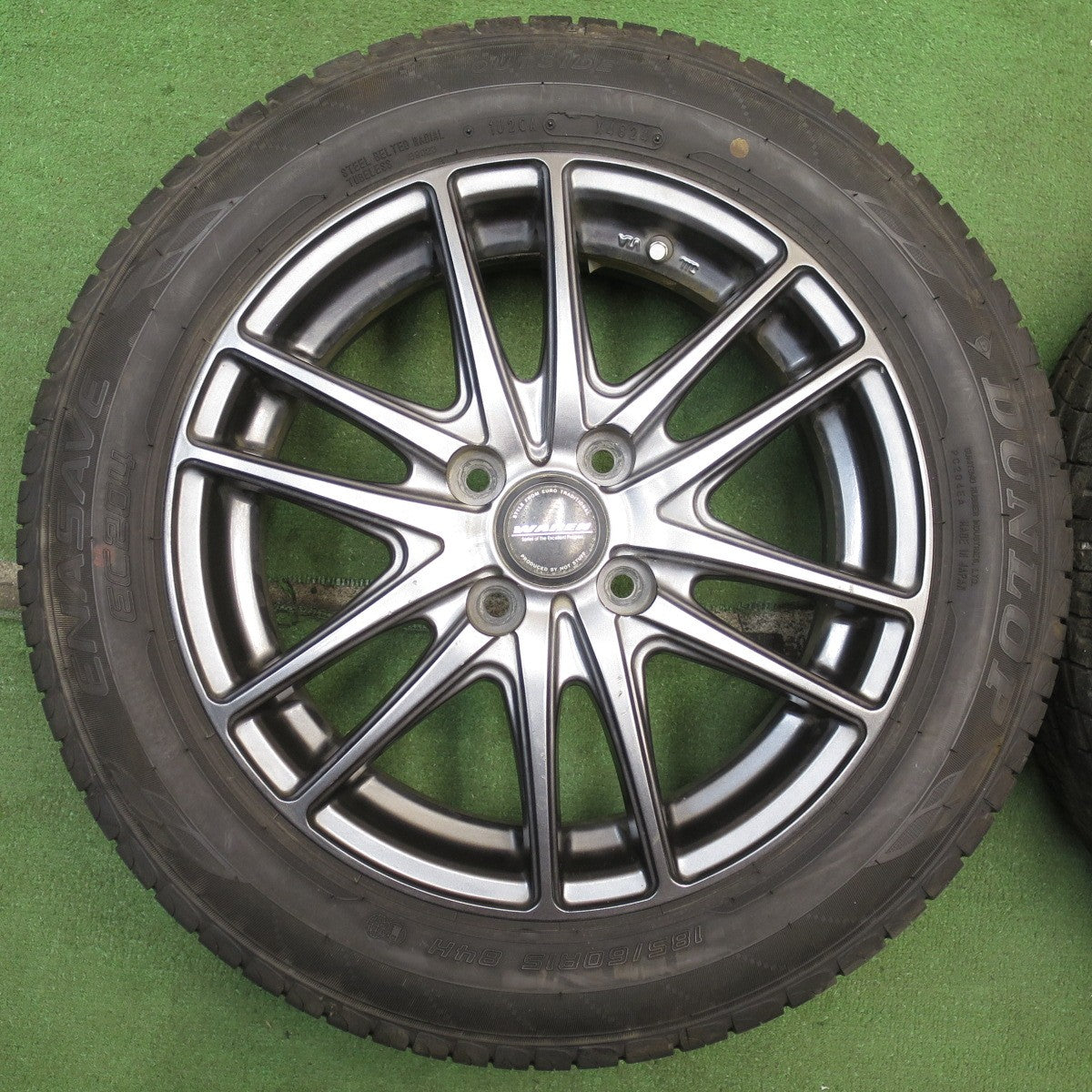 バリ溝！24年！9.5分★185/60R15 ダンロップ エナセーブ EC204 WAREN ヴァーレン 15インチ PCD100/4H★5073004NJノ