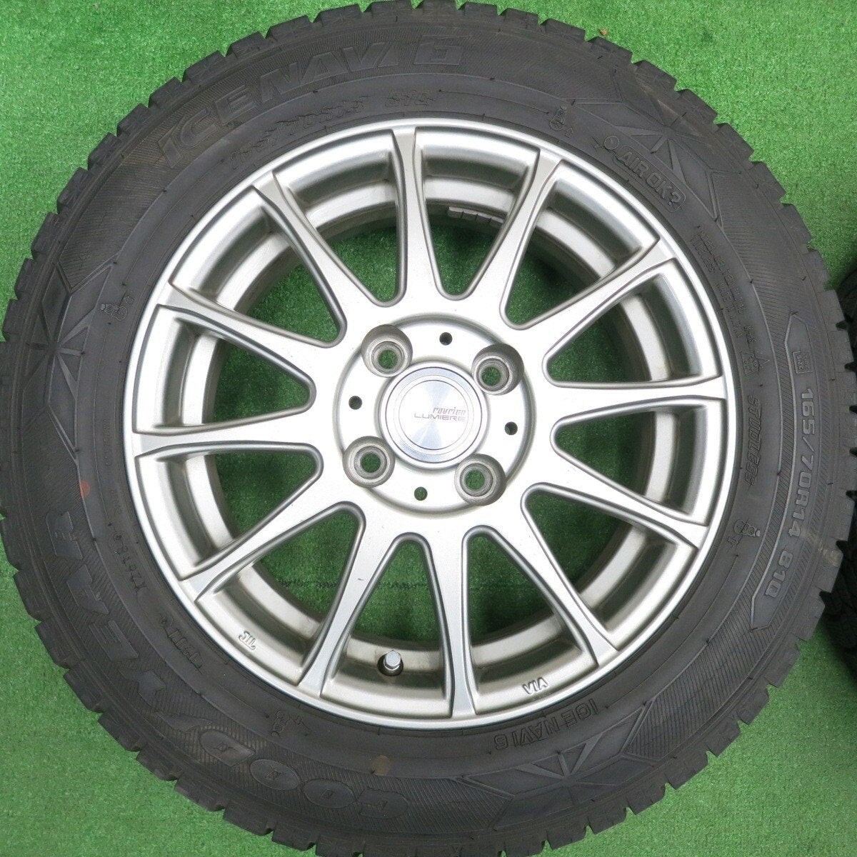 バリ溝！8.5分★スタッドレス 165/70R14 グッドイヤー アイスナビ6 ravrion LUMIERE ラブリオン 14インチ PCD100/4H★4123108HAス