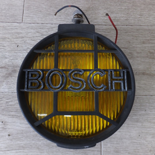 現状品★ボッシュ BOSCH ハロゲン フォグランプ E4 02994 丸形 イエローレンズ 2個 セット ガード付★