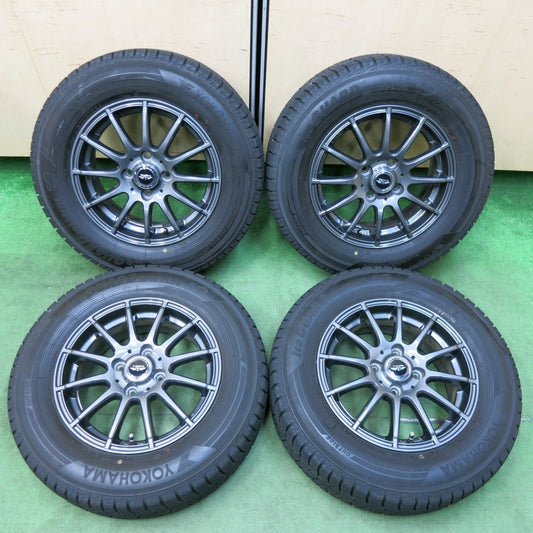 バリ溝！キレイ！9.5分★スタッドレス 185/70R14 ヨコハマ アイスガード iG50 プラス TEAD テッド 14インチ PCD100/4H★4121812SYス