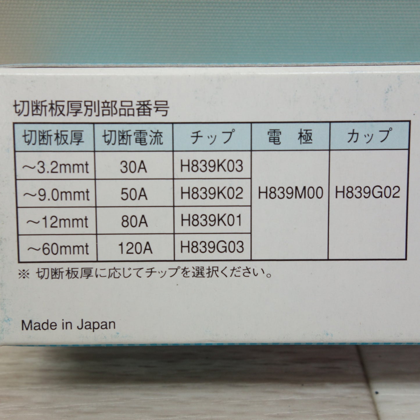 [送料無料] 未使用！6箱まとめ売り☆ダイヘン 切断用 スーパー プラズマ チップ H839G03 D-12000(G)：120A DAIHEN☆