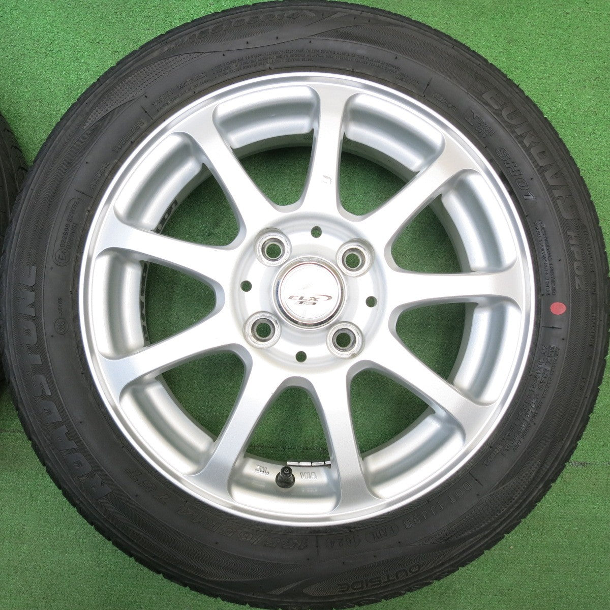 バリ溝！24年！9分★155/65R14 ロードストーン EUROVIS HP02 SH01 CLX T-3 14インチ PCD100/4H★6022620HAノ