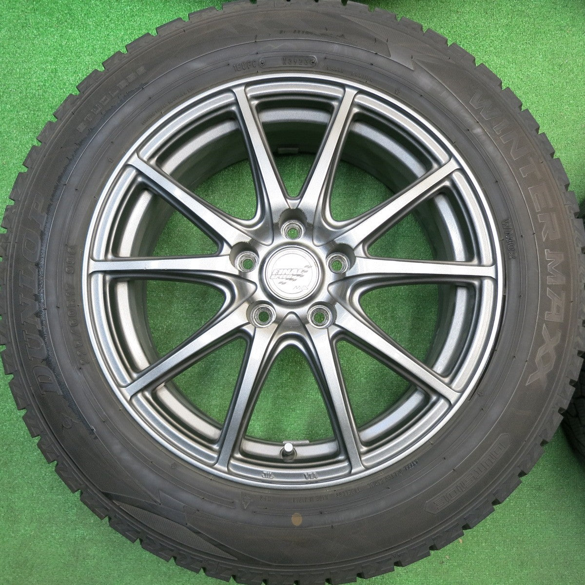 バリ溝！23年！9.5分★スタッドレス 225/60R17 ダンロップ ウインターマックス WM02 FINAL SPEED MiD ファイナルスピード 17インチ PCD114.3/5H★5113008HAス