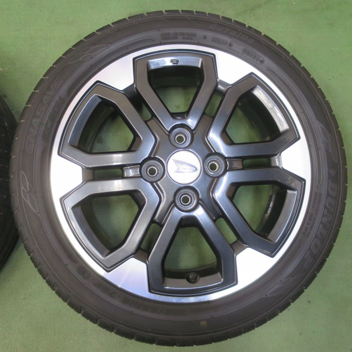 キレイ！24年◎ダイハツ LA700S ウェイク 純正 165/55R15 ダンロップ エナセーブ EC204 15インチ PCD100/4H◎6091109イノ