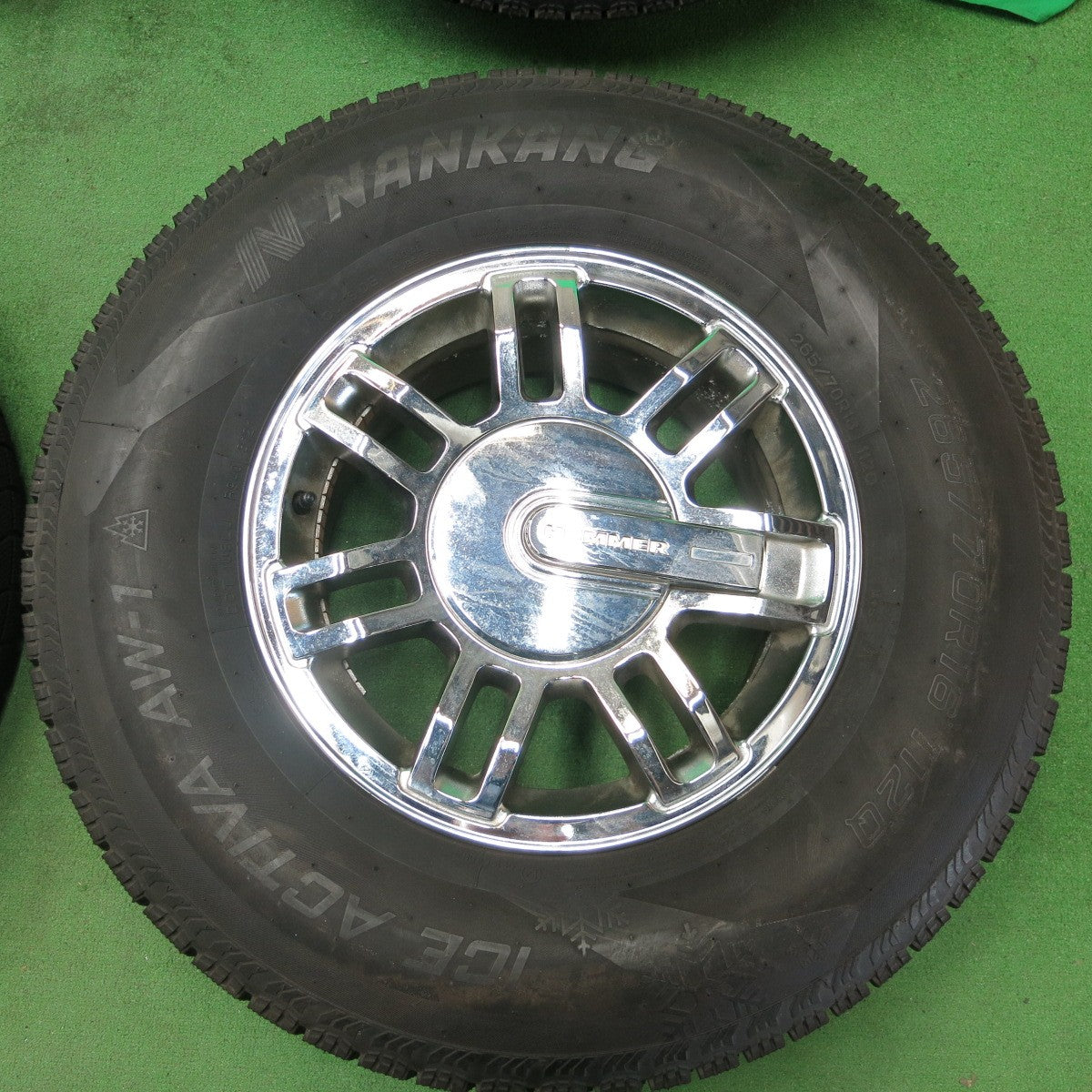 *送料無料* バリ溝！21年！9.5分★ハマー H3 純正 265/70R16 スタッドレス ナンカン アイスアクティバ AW-1 16インチ PCD139.7/6H★4052006ナス