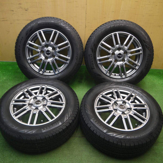 バリ溝！22年！キレイ！9.5分以上★スタッドレス 195/65R15 ピレリ アイスゼロ アシンメトリコ Tiradoδ ティラード 15インチ PCD114.3/5H★5021203Hス