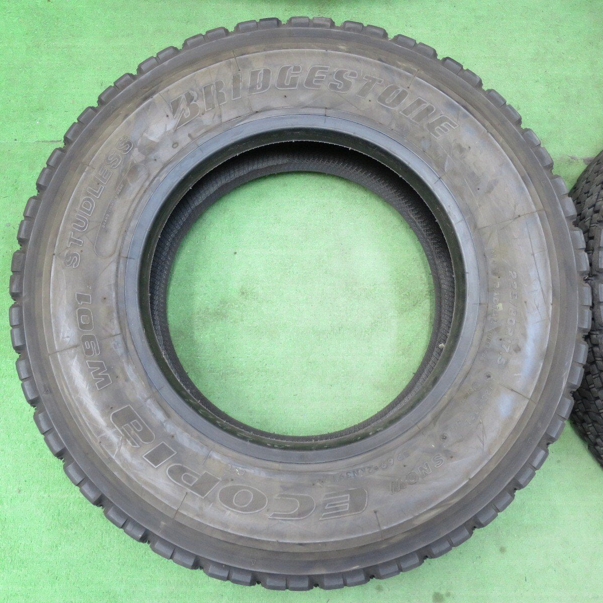 4本価格！22年★トラック タイヤ 225/80R17.5 123/122L スタッドレス ブリヂストン エコピア W901 Z 17.5インチ★5011509イスタ
