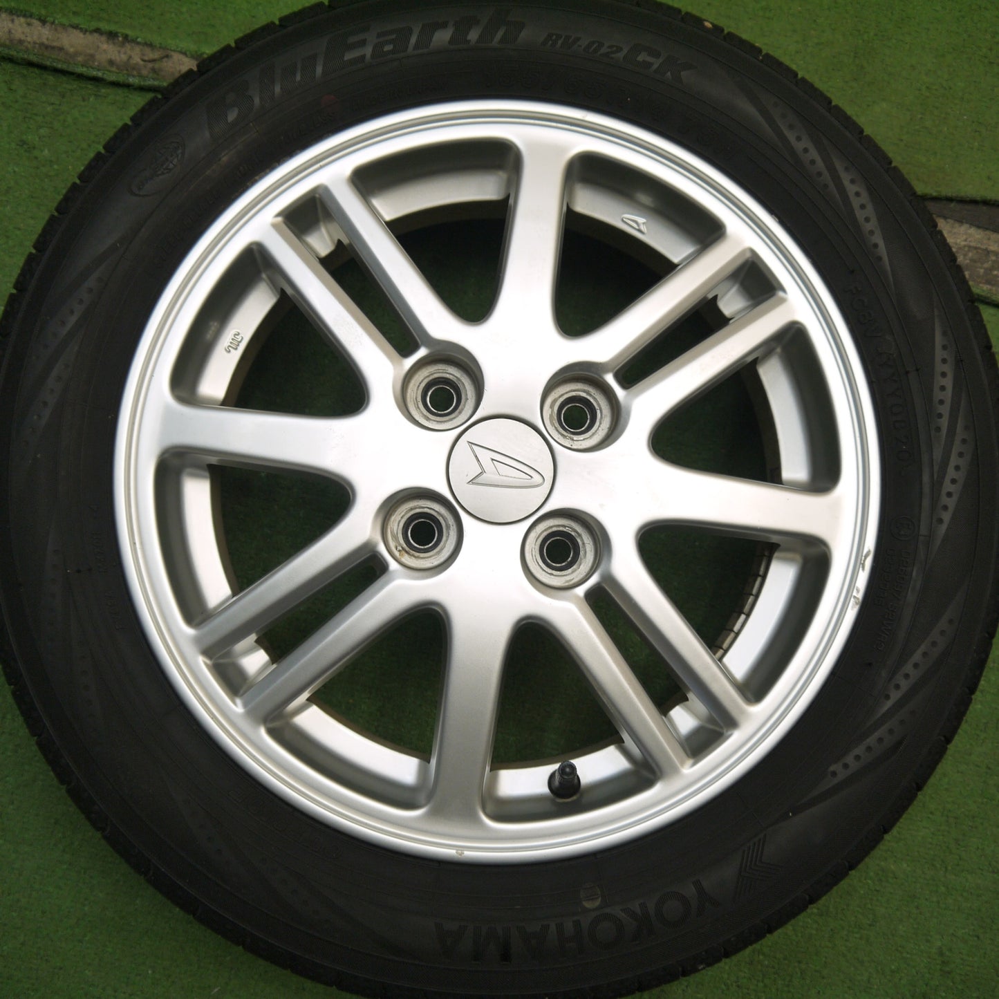 バリ溝！24年！9分★ダイハツ タント ムーヴ 等 純正 155/65R14 ヨコハマ BluEarth-RV RV03 CK 14インチ PCD100/4H★5061610Hノ